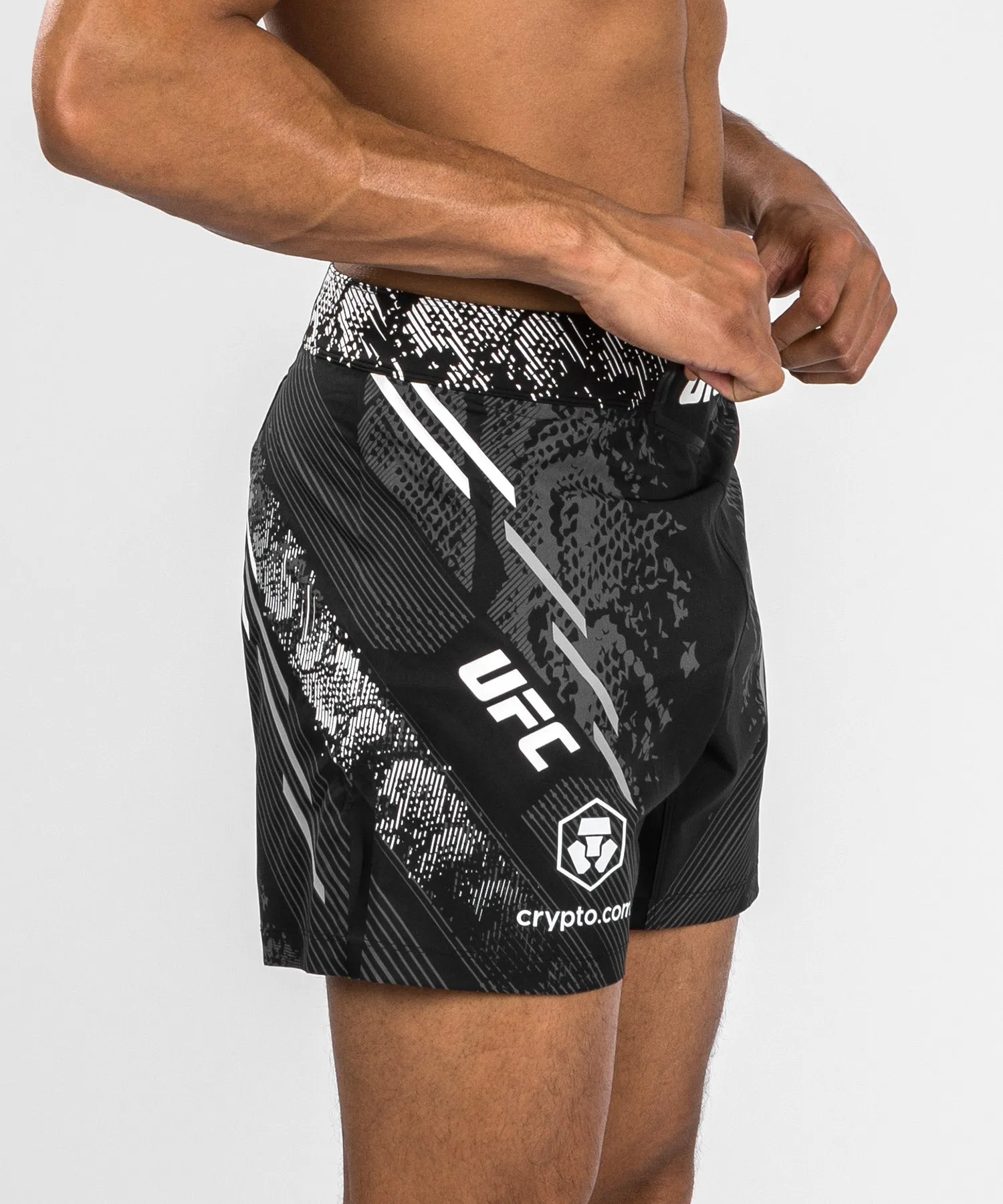 UFC Adrenaline by Venum Authentic Fight Night Men's Fight Short - Long Fit - Black