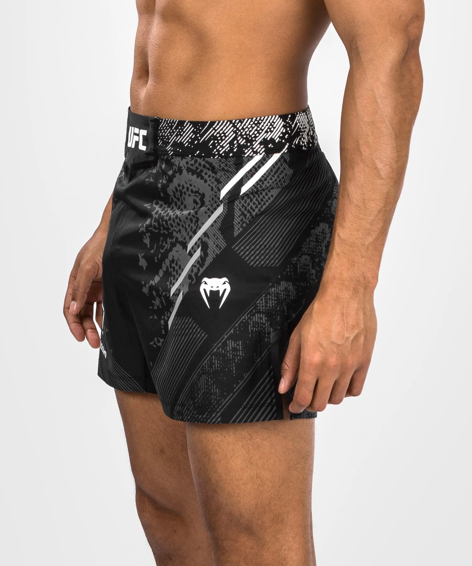 UFC Adrenaline by Venum Authentic Fight Night Men's Fight Short - Long Fit - Black