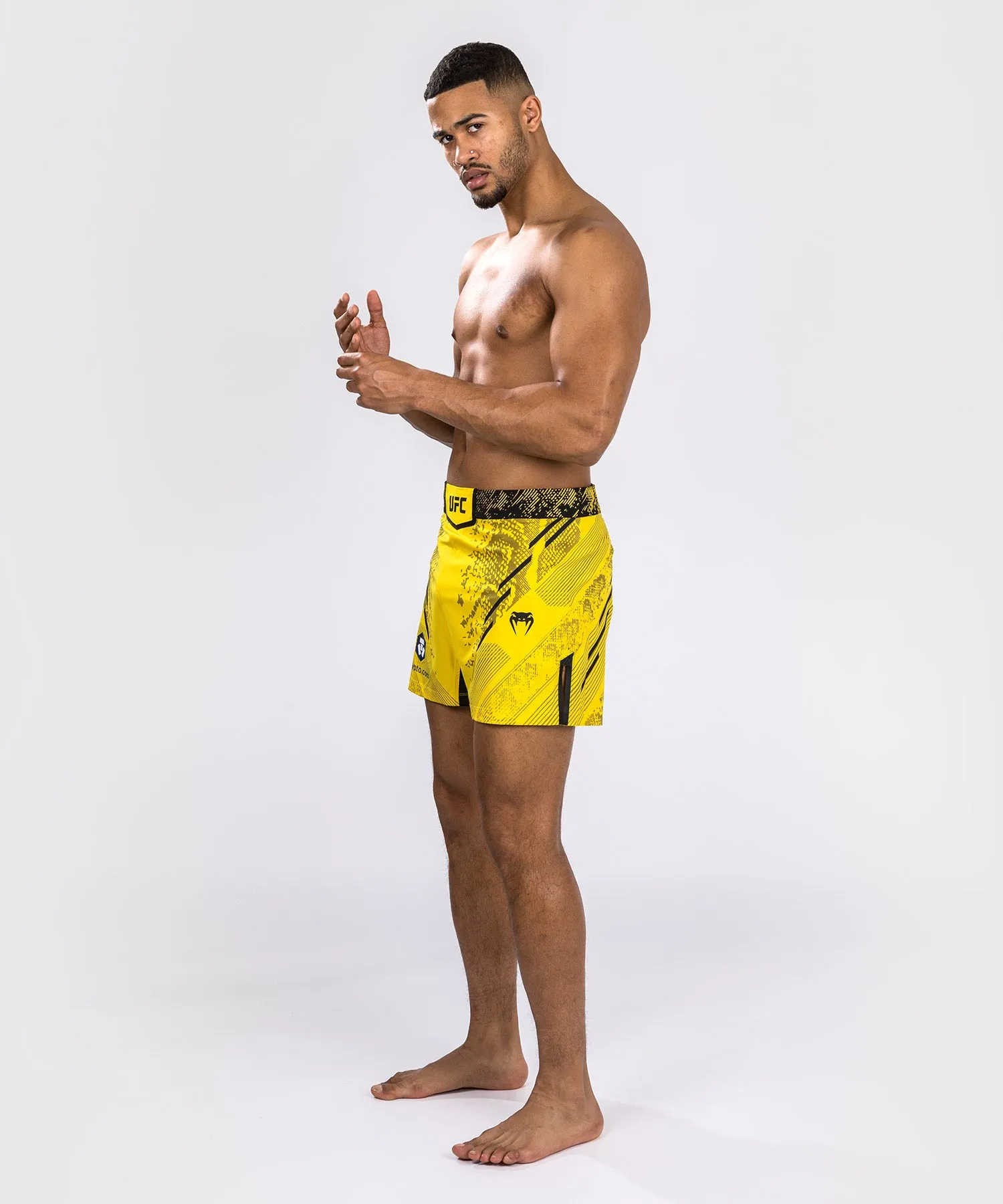 UFC Adrenaline by Venum Authentic Fight Night Men's Fight Short - Short Fit - Yellow