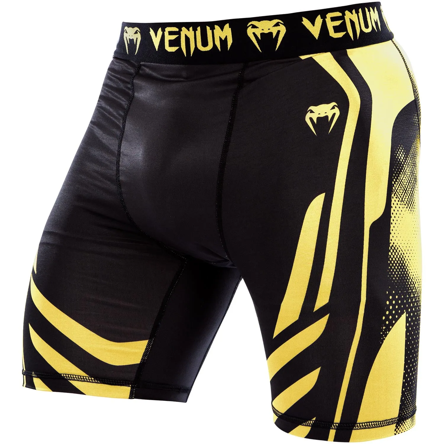 Venum Technical Compression Shorts - Black/Yellow