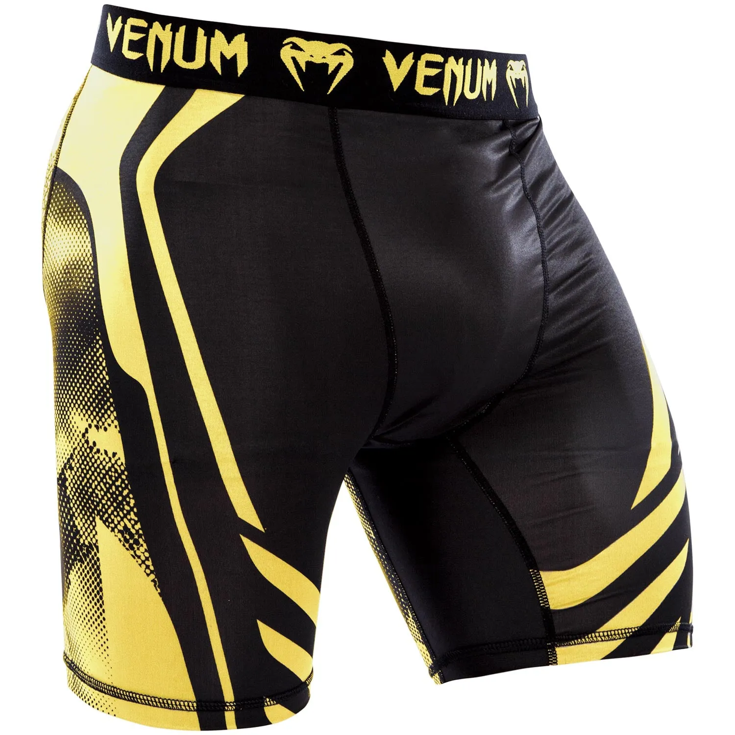 Venum Technical Compression Shorts - Black/Yellow