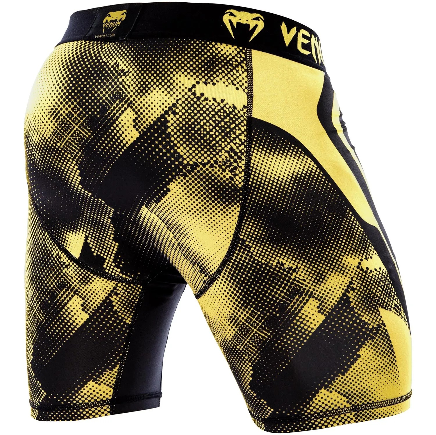 Venum Technical Compression Shorts - Black/Yellow