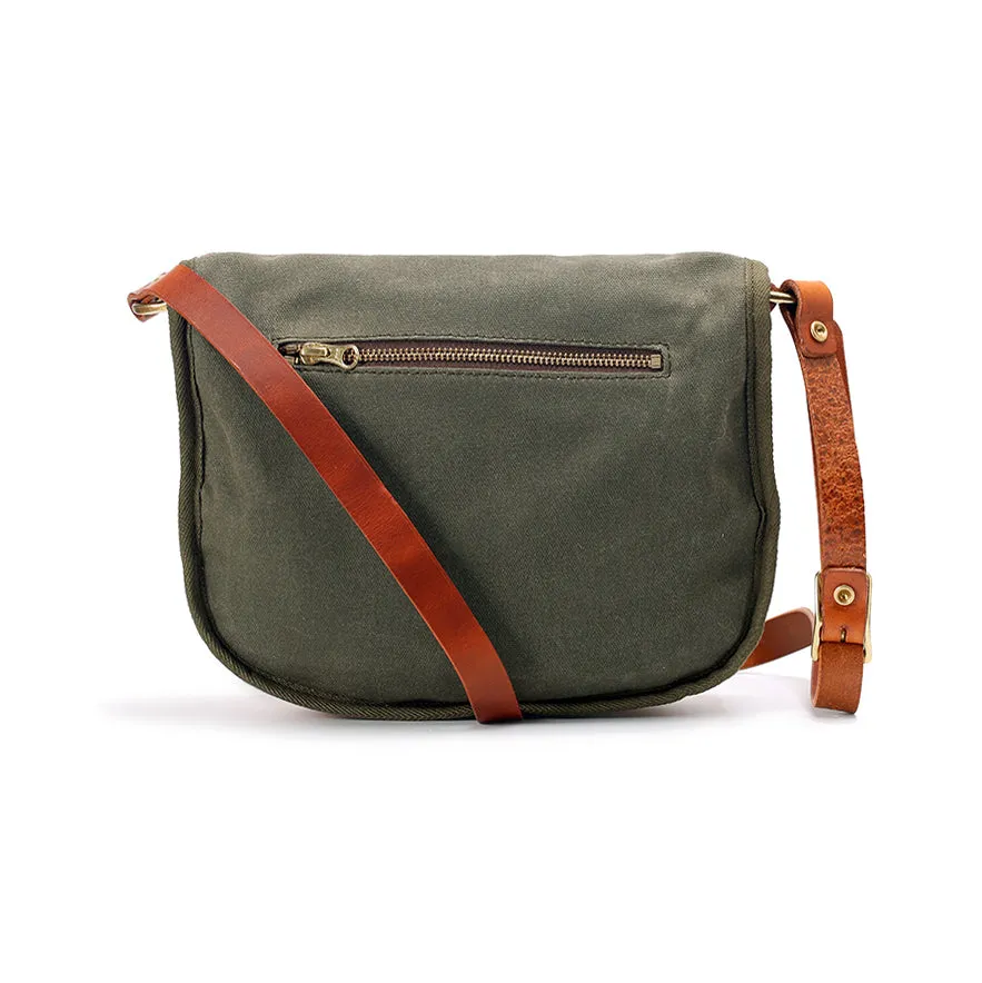 Waterproof Canvas And Italian Vegetable Tanned Leather Crossbody Clamshell Bag-i7bags