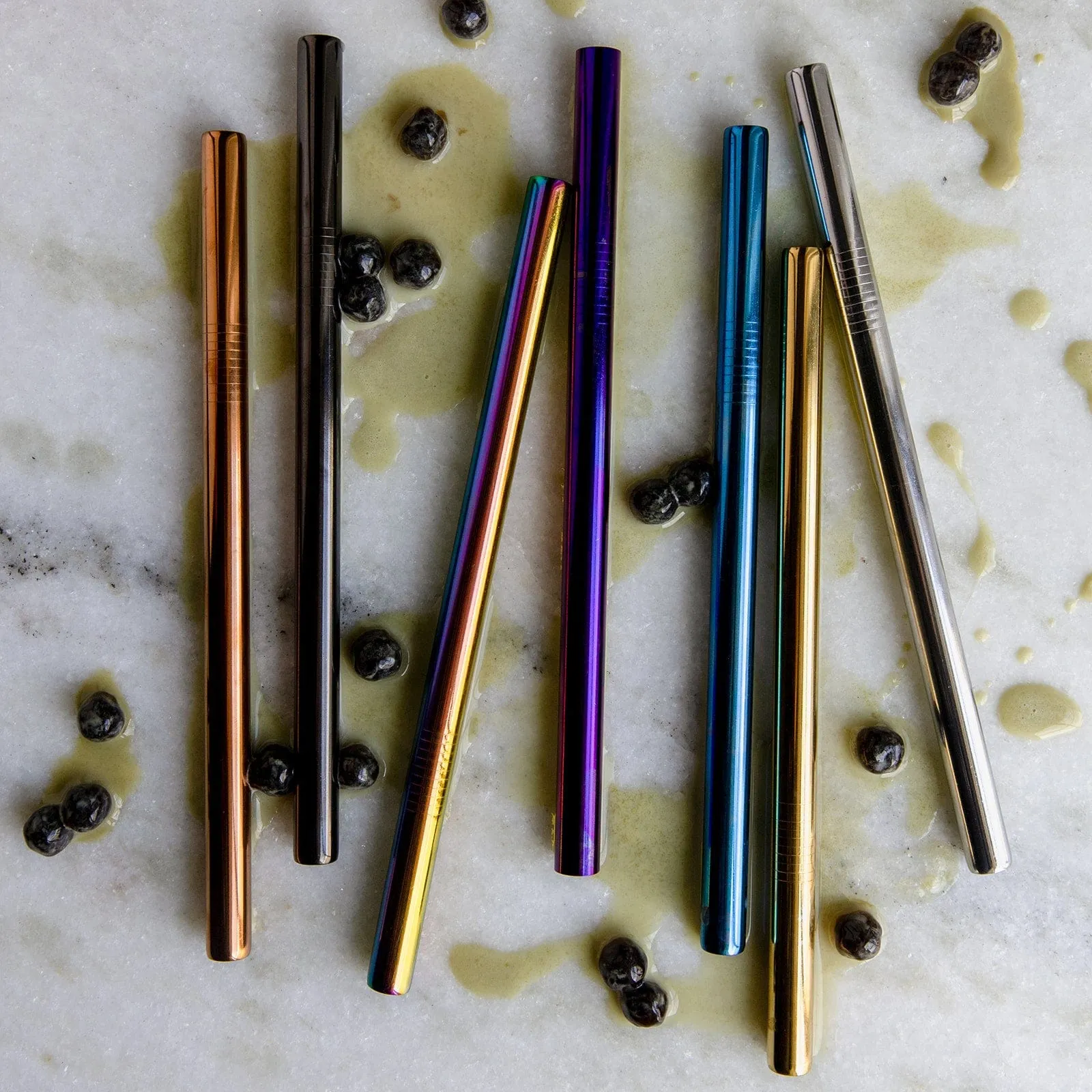 ZeroWasteStore Stainless Steel Straw - Straight, Bent, or Boba Style