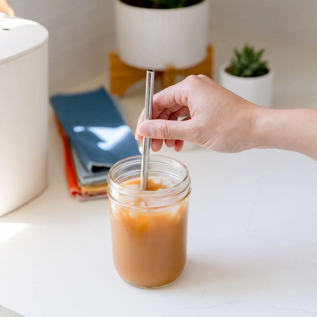 ZeroWasteStore Stainless Steel Straw - Straight, Bent, or Boba Style