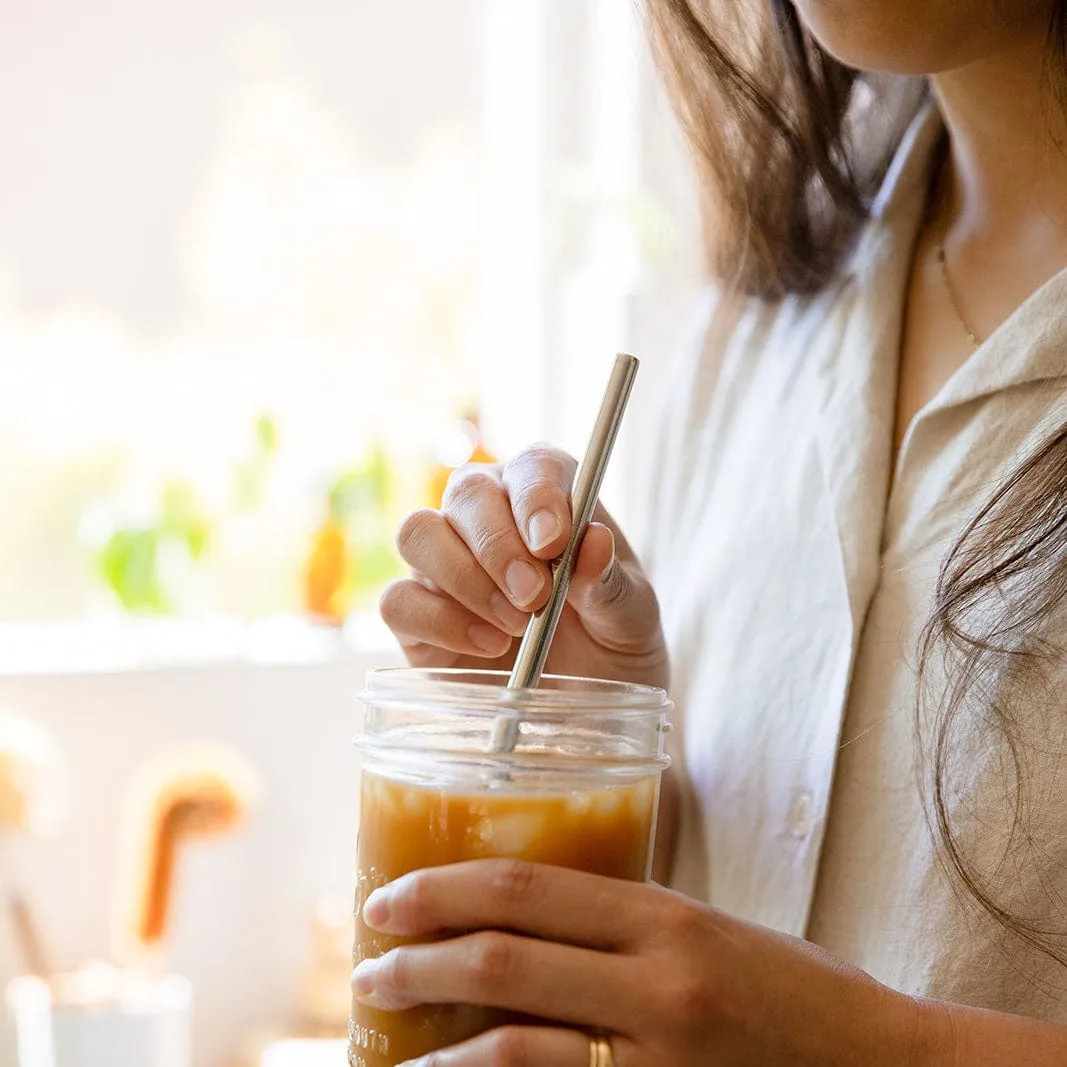 ZeroWasteStore Stainless Steel Straw - Straight, Bent, or Boba Style